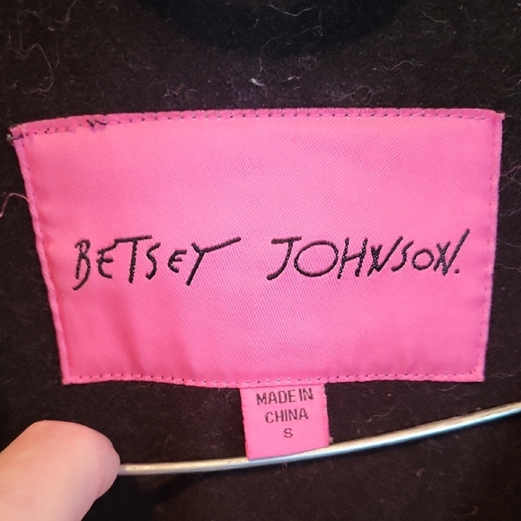 Betsey Johnson Black Utility Jacket with Gold Zippers - Picture 2 of 9